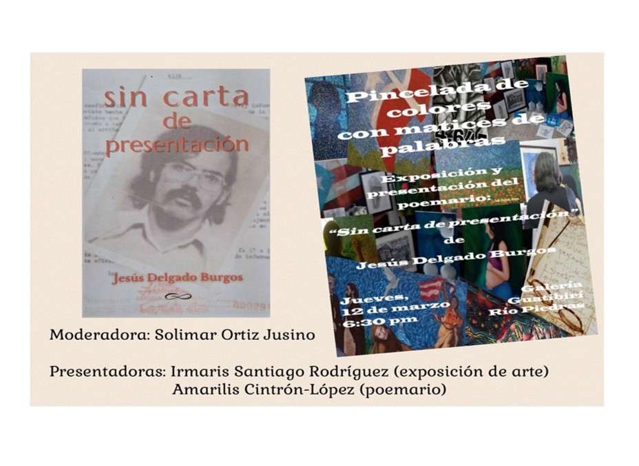 Jesús Delgado Burgos presentará exposición de arte y poemario en la Galería Guatíbiri