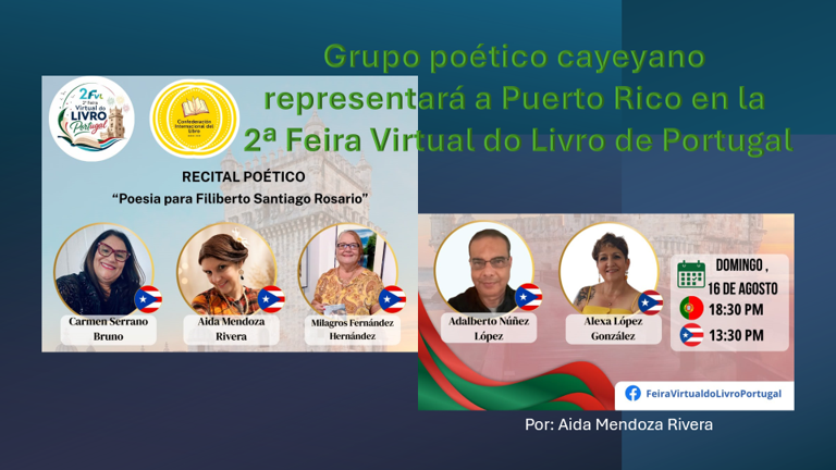 Grupo poético cayeyano representará a Puerto Rico en la 2ª Feira Virtual do Livro de Portugal